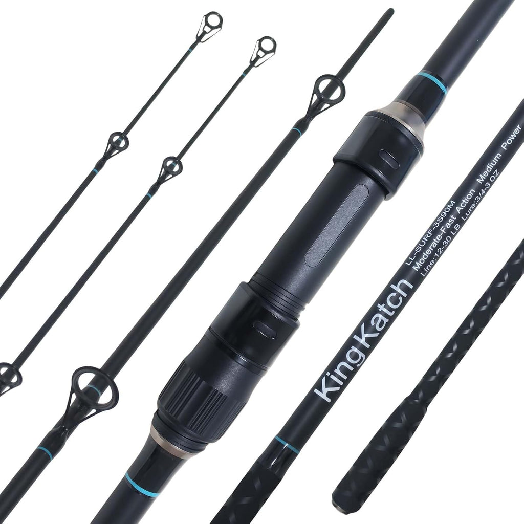 KingKatch Black 3-Section Carp Fishing Rod – 3.3M