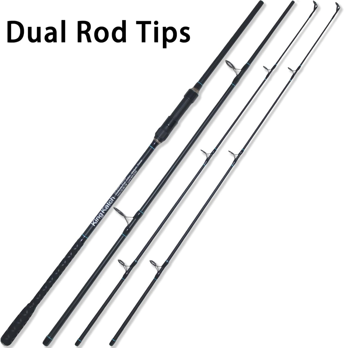 KingKatch Black 3-Section Carp Fishing Rod – 3.3M